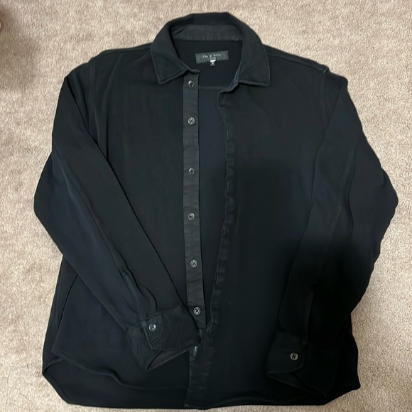 rag & bone Other - RAG & BONE Men’s Black Textured Button Down Size M! Like new!!!